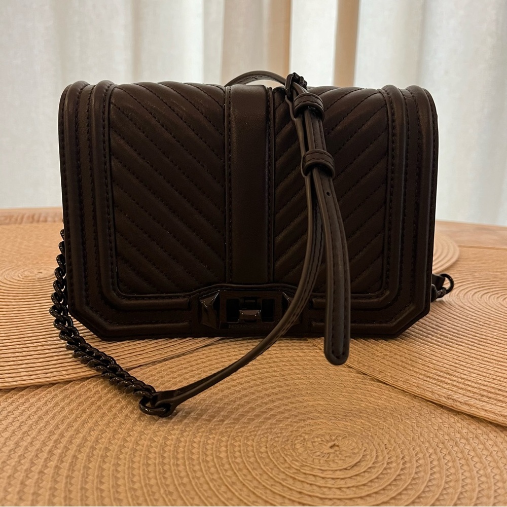 Rebecca Minkoff Chevron Quilted Small Love Crossbody